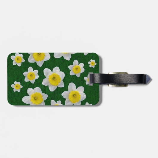Étiquette À Bagage Daffodiques de printemps (Dos horizontal)