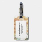 Étiquette À Bagage Dahlia orange (Dos Vertical)