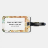 Étiquette À Bagage Dahlia orange (Dos horizontal)