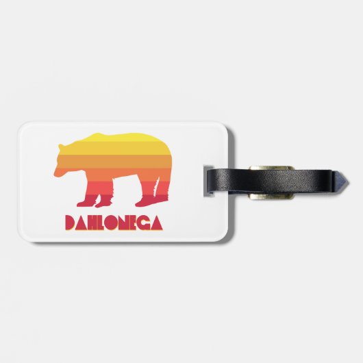 Étiquette À Bagage Dahlonega Georgia Rainbow Bear (Dos horizontal)