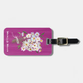 Étiquette À Bagage Daisy Bouquet Handpainted Gouache Custom Name (Devant horizontal)