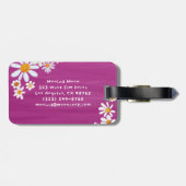 Étiquette À Bagage Daisy Bouquet Handpainted Gouache Custom Name (Dos horizontal)