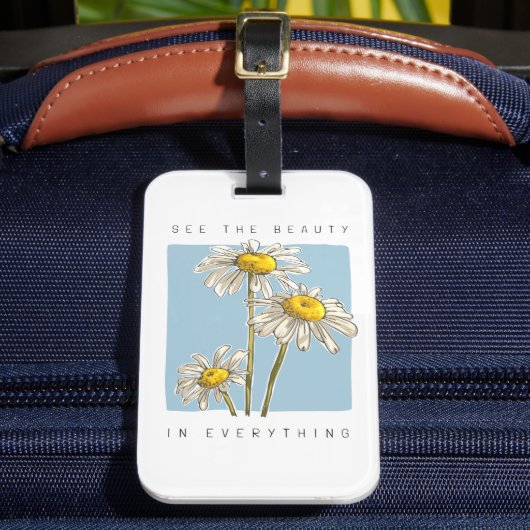 Étiquette À Bagage Daisy Flowers Beauté Slogan (Insitu Rectoal 2)