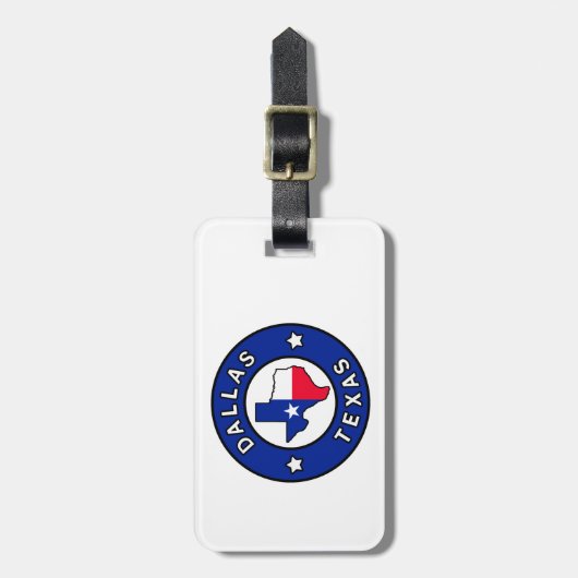 Étiquette À Bagage Dallas Texas (Devant Vertical)