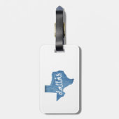 Étiquette À Bagage Dallas, Texas Wood Grain (Dos Vertical)