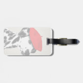 Étiquette À Bagage Dalmate avec le béret rouge (Dos horizontal)