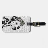 Étiquette À Bagage Dalmatien avec Tiara 2 (Devant horizontal)