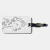 Étiquette À Bagage Dalmatien avec Tiara 2 (Dos horizontal)