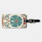 Étiquette À Bagage Damas côtier II (Devant horizontal)