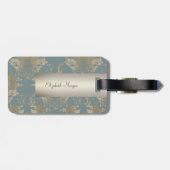 Étiquette À Bagage Damas vintages, torchons (Dos horizontal)