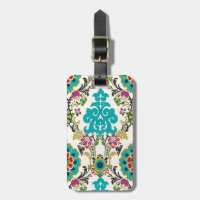 Damask Floral Patterns Plum Turquoise
