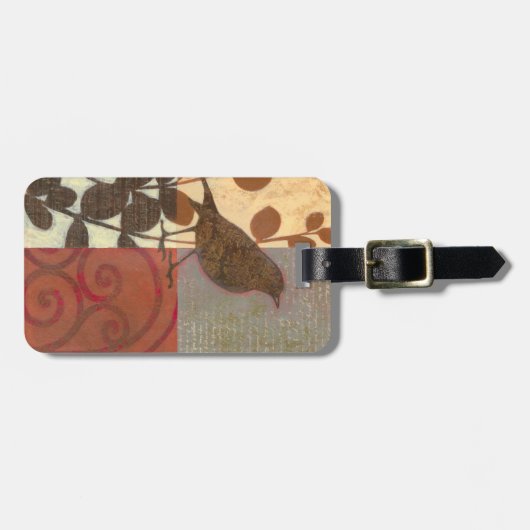 Étiquette À Bagage Damask Sparrow (Devant horizontal)