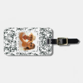 Étiquette À Bagage Damassé faite sur commande de photo (Devant horizontal)