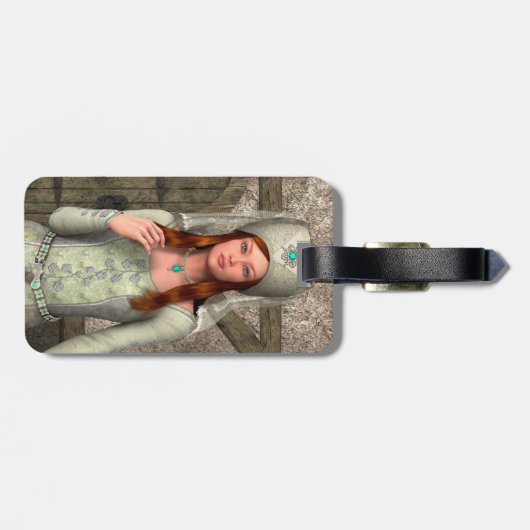 Étiquette À Bagage Dame médiévale (Dos horizontal)