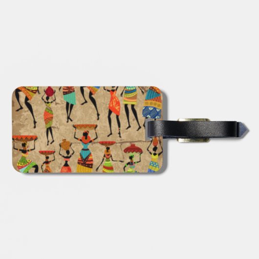 Étiquette À Bagage Dames africaines de danse (Dos horizontal)