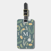 Étiquette À Bagage Dandelion Floral Weed Motif (Devant Vertical)