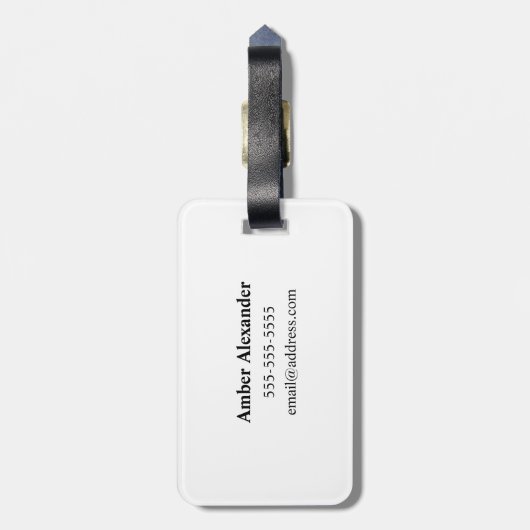 Étiquette À Bagage Dandelion Jaune moderne Monogramme personnalisé (Dos Vertical)