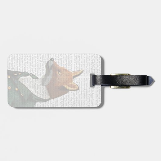 Étiquette À Bagage Dandy Fox Portrait (Dos horizontal)