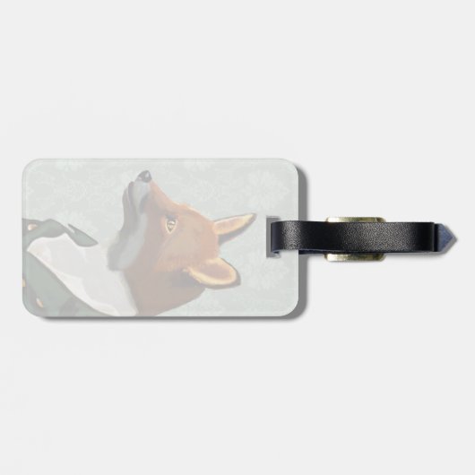 Étiquette À Bagage Dandy Fox Portrait 2 (Dos horizontal)