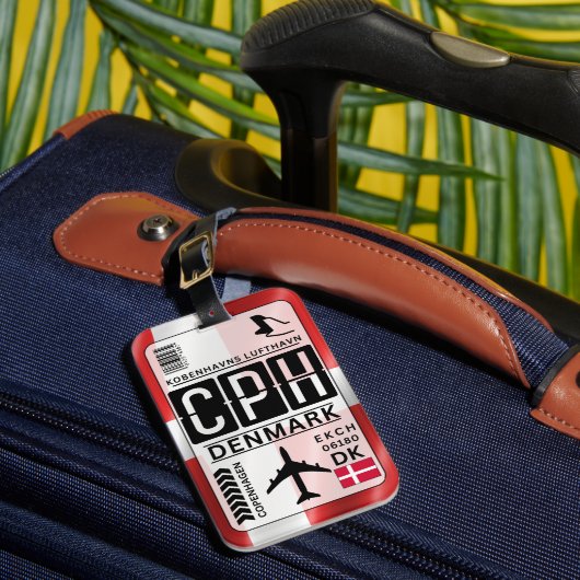 Étiquette À Bagage Danemark Copenhague code aéroport CPH (Insitu Rectoal 1)