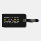 Étiquette À Bagage DANGER WORKAHOLIC rouille panneau d'avertissement  (Dos horizontal)