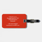 Étiquette À Bagage Dannebrog; The Official Flag of Denmark (Dos horizontal)