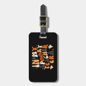 Étiquette À Bagage Dans Mon Époque Enseignante Éffrayante Halloween (Devant Vertical)