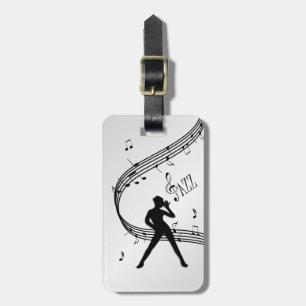 Étiquette À Bagage Danse de jazz argent