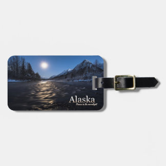 Étiquette À Bagage Danse de l'Alaska dans le clair de lune