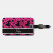 Étiquette À Bagage Danse de salon au néon nommée faite sur commande (Dos horizontal)