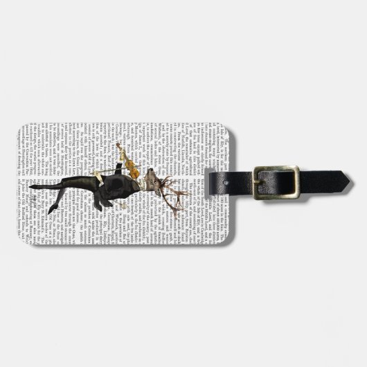 Étiquette À Bagage Danse du cerf avec violon (Devant horizontal)