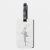 Étiquette À Bagage Danse du cerf avec violon (Dos Vertical)