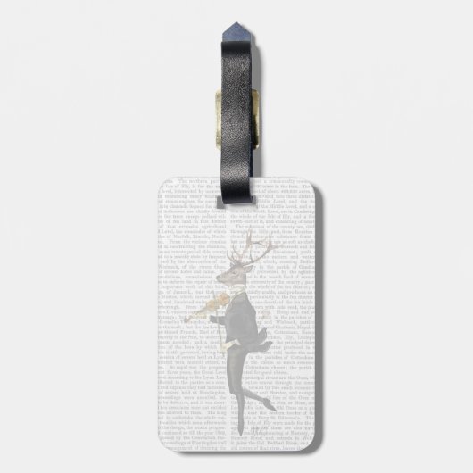 Étiquette À Bagage Danse du cerf avec violon (Dos Vertical)