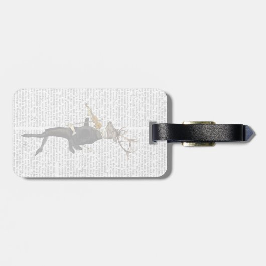 Étiquette À Bagage Danse du cerf avec violon (Dos horizontal)