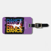 Étiquette À Bagage Danse et Lettres (danse) (Devant horizontal)