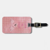 Étiquette À Bagage Danse Flamant rose (Devant horizontal)