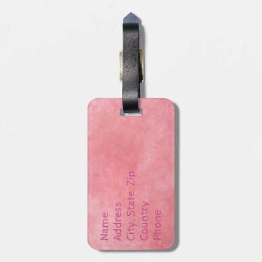 Étiquette À Bagage Danse Flamant rose (Dos Vertical)