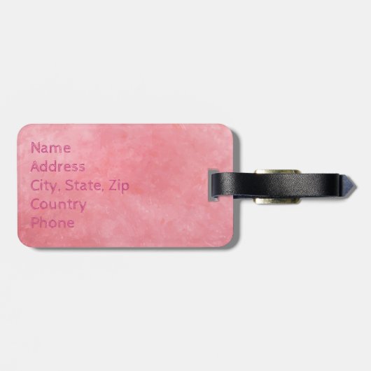Étiquette À Bagage Danse Flamant rose (Dos horizontal)