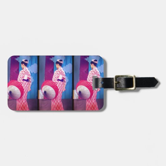 Étiquette À Bagage Danse Geisha (Devant horizontal)