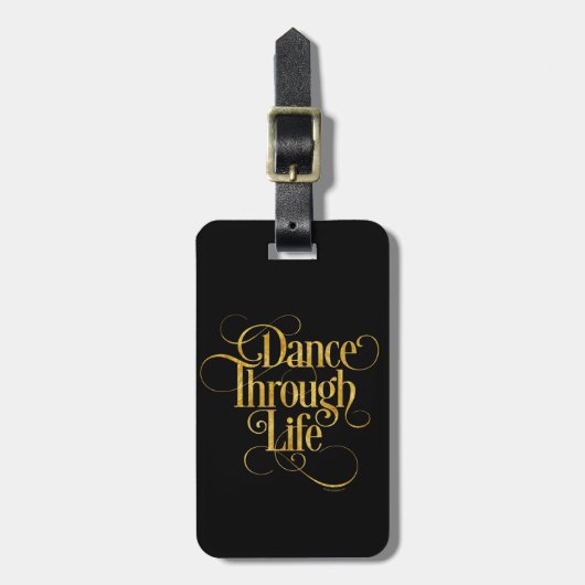 Étiquette À Bagage Danse par la vie (Devant Vertical)