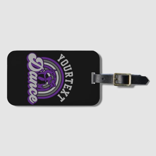 Étiquette À Bagage Danseur de ballet AJOUTER DU TEXTE Danse classique (Devant Horizontal)