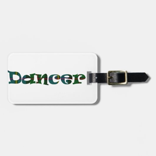 Étiquette À Bagage Danseur écossais (Devant horizontal)