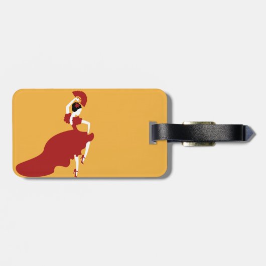 Étiquette À Bagage Danseur flamenco (Dos horizontal)