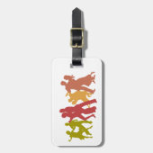 Étiquette À Bagage Danseurs colorés de tango (Devant Vertical)