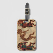 Étiquette À Bagage Danseurs Kokopelli Couleurs du désert (Devant Vertical)