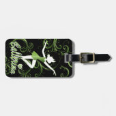 Étiquette À Bagage Danseuse adorable de Ballerina| Texte DO-IT-YOURSE (Devant horizontal)