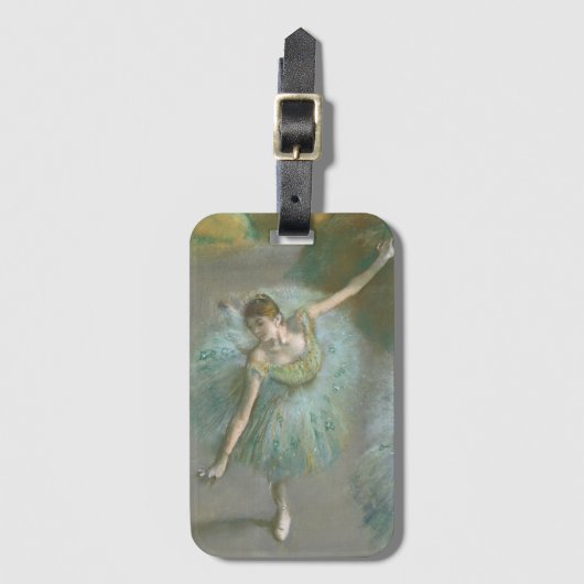 Étiquette À Bagage Danseuse dans Green Edgar Degas (Devant Vertical)