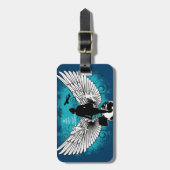 Étiquette À Bagage Darkblue classic Kciafa (Devant Vertical)