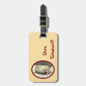 Étiquette À Bagage "DARN TURBULENCE !"/tortue sur son dos (Devant Vertical)