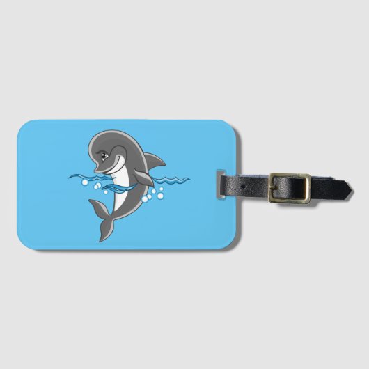 Étiquette À Bagage Dauphin (Devant Horizontal)